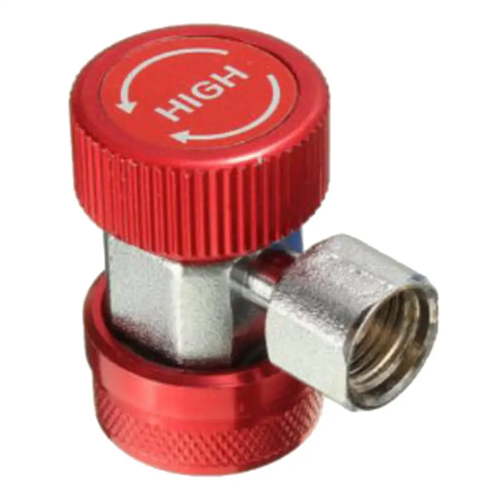 R134A Quick Coupling Adapters Adjustable High A/C Auto Gauge Red | Бытовая техника