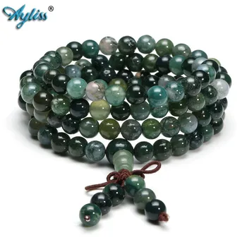 

Ayliss 6mm 8mm Beads Tibetan Buddhist Bracelets Natural Healing Gem Stone Stretch Bracelet 108 Mala Prayer Beads Yoga Necklace