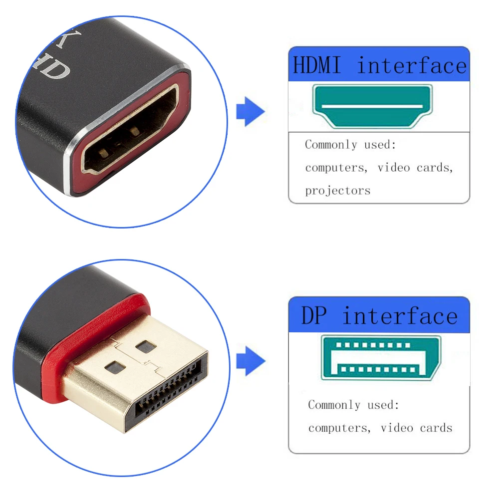 Аудио разъем DP к HDMI конвертер 4 к* 2 к 30 Гц видео разъем Дисплей порт к HDMI адаптер Женский к Мужской Для HDTV PC