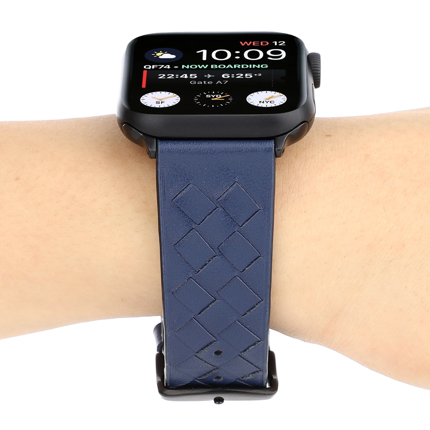 Изготовленная вручную из ткани и кожи ремешок для Apple Watch 44 мм 40 мм 42 мм 38 мм сетка замена Браслет ремешок для iWatch серии 5 4 3 2 1