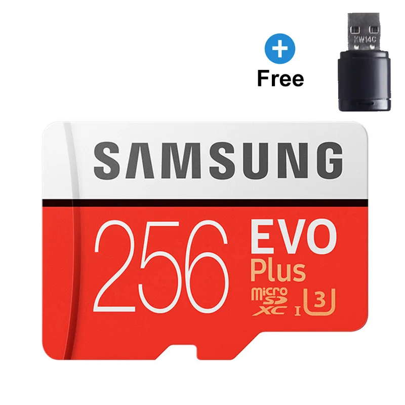 256GB-Card Reader SAMSUNG карта памяти Micro SD Card 64 Гб карты памяти EVO Plus 512 ГБ 100 МБ/с. C10 128 ГБ TF карта, 32 ГБ, 256 ГБ USB Флеш накопитель для смартфона - Емкость: 256GB-Card Reader