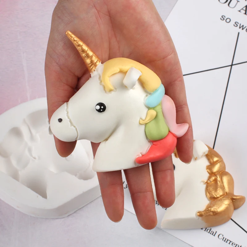 

Unicorn Pony Fondant Cake Silicone Mold Cartoon Unicorn Molds Moulds Candy Gumpaste Baking Fondant Cutter Cake Stand