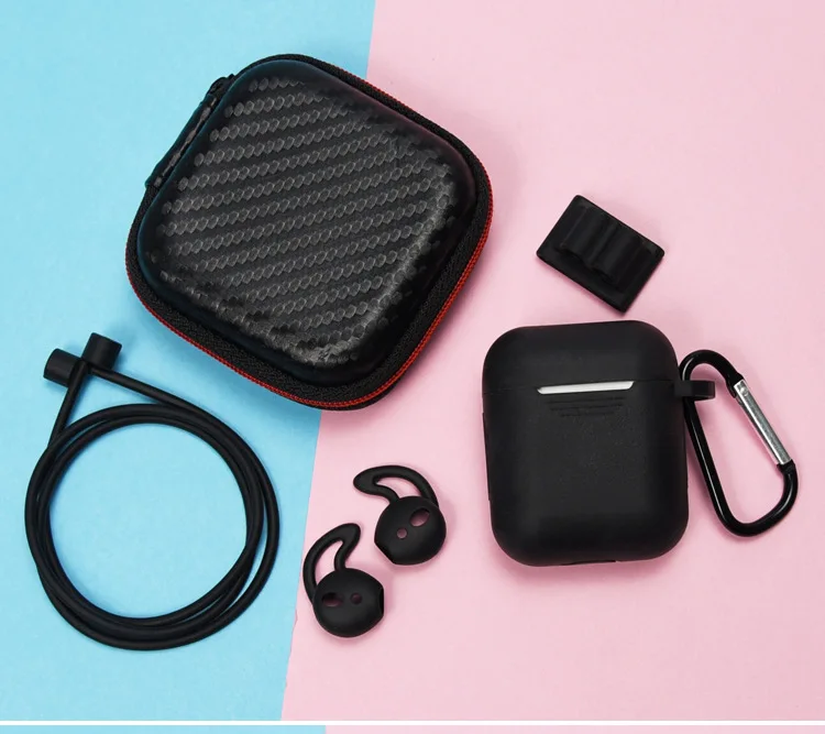 6-в-1 наушники силиконовый чехол анти-потерянный Bluetooth наушники для Apple Airpods Air стручки Bluetooth Беспроводной Наушники Аксессуары