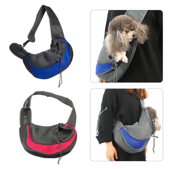 

Breathable Pet Puppy Carrier Outdoor Travel Handbag Pouch Mesh Oxford Single Shoulder Bag Sling Mesh Travel Tote Shoulder Bag #