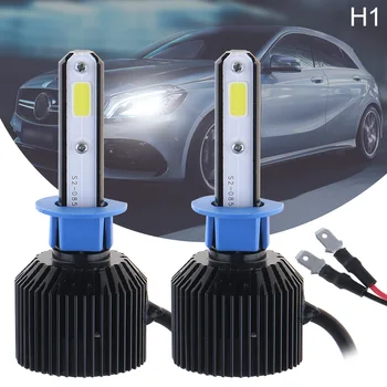 

72W H1 8000LM 6000K 9-32V All-In-One LED Headlight Kit High or Low Beam IP65 Bulb Automotive LED Headlamps Fit for Cars