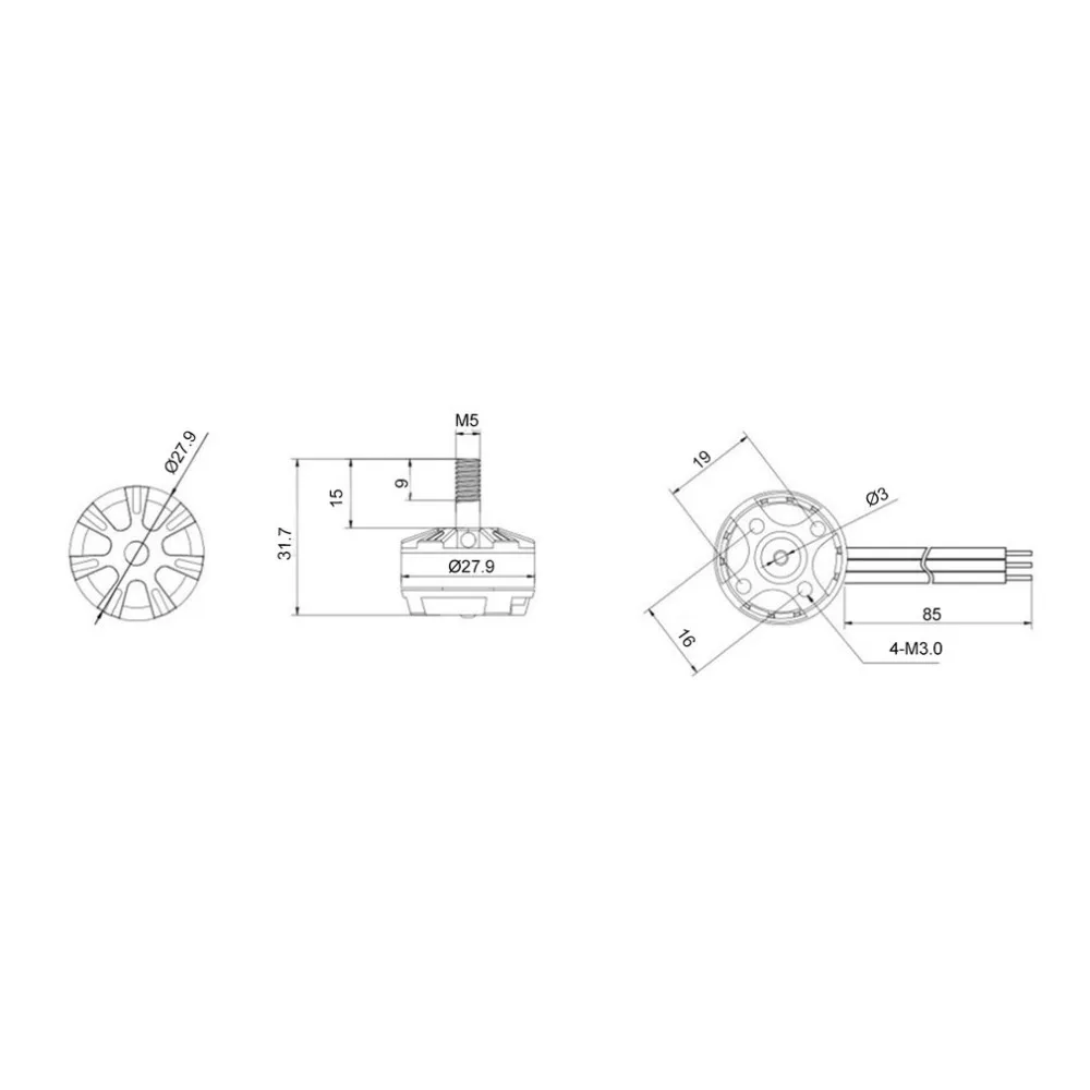 OCDAY 2205 2205 2300KV 3-4S CW/CCW бесщеточный двигатель для QAV250 Wizard X220 280 RC FPV Дрон самолет вертолет Мультикоптер
