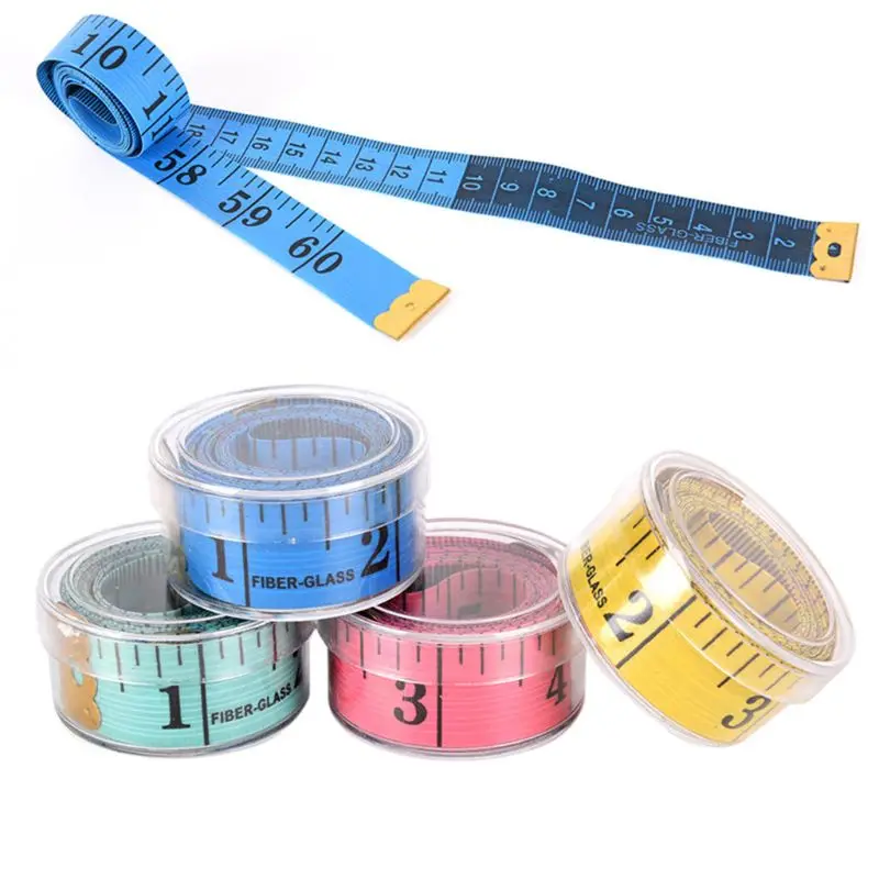 

4pcs 150cm/60" Soft Tape Measure Body Measuring Ruler Sewing Tailor Flat Tape Measure Double-sided scale cm/inch Random Color