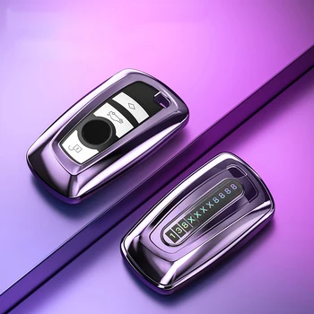 

TPU With Number Plate Car Key Case For BMW F07 F10 F11 F20 F25 F26 F30 520 525 Series X3 X4 M3 M5 accessories Protective shell