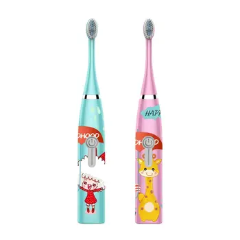 

Children Kids Electric Sonic Toothbrush with 3/5 Replacement Heads for 3-12 Ages