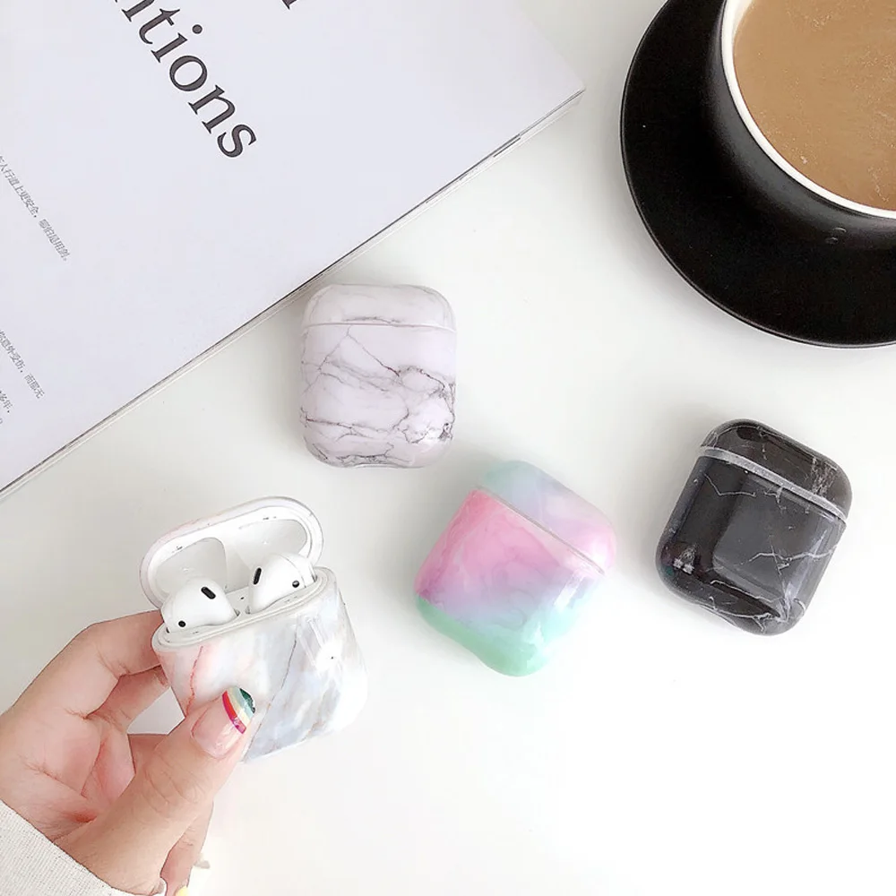 Чехол для наушников Apple Airpods чехол Мраморное прекрасное покрытие для Apple Airpods 2 1 чехол Аксессуары для наушников для Air Pods Box