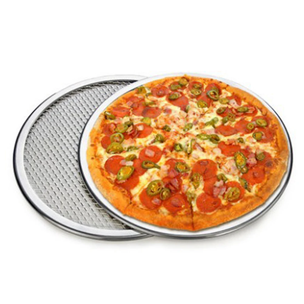 Aluminum Alloy Non-stick Pancake Pizza Mesh Baking Tray Bakeware Kitchen Tool