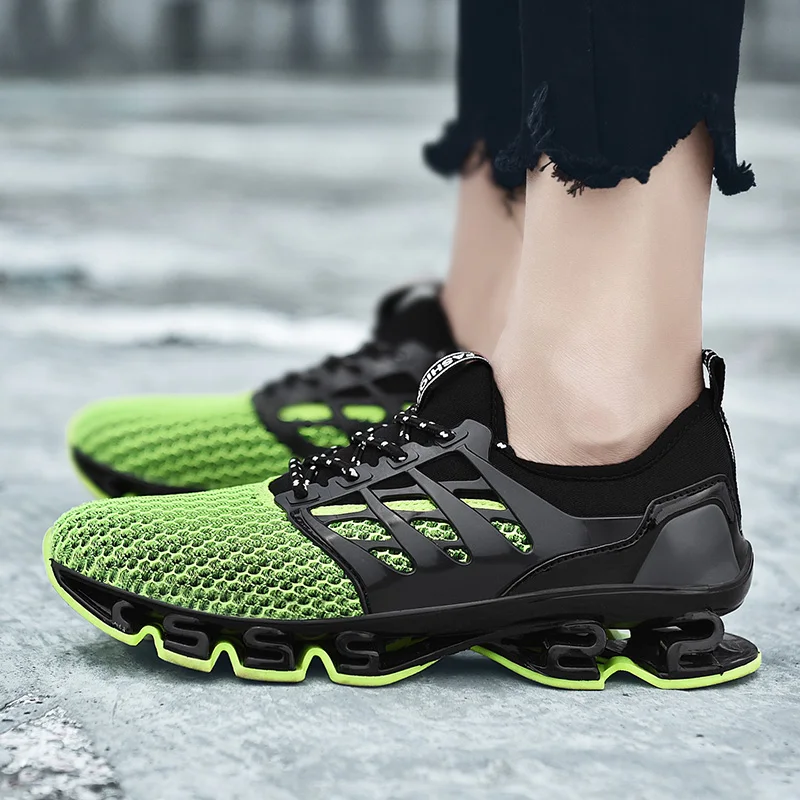 Плюс Size36 48 Новый Для мужчин дышащие сетчатые кроссовки и женщин амортизацию