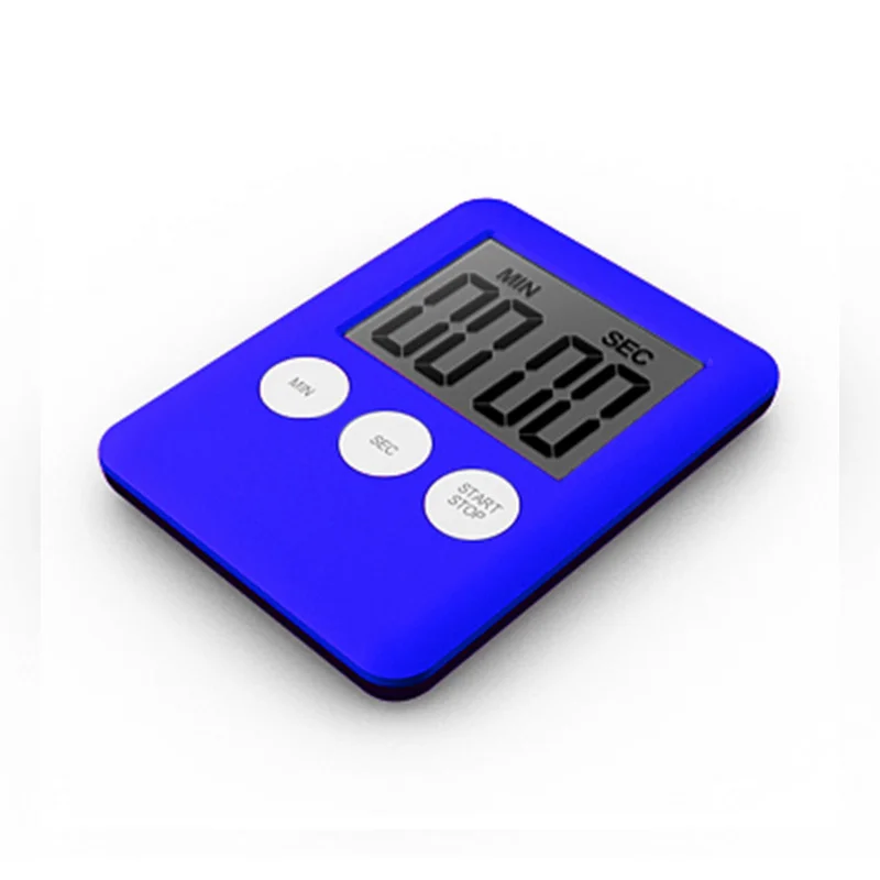 dark blue 1pc LCD Digital Screen Kitchen Timer Kitchen Accessories Square Cooking Count Up Countdown Loud Alarm Magnet Clock - Цвет: dark blue