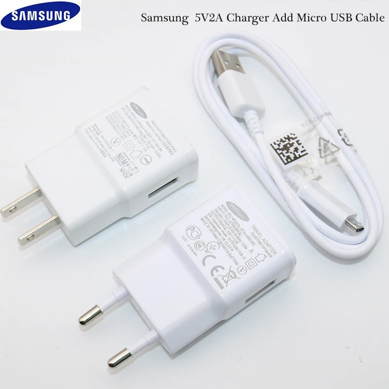 Зарядное устройство Samsung с европейской вилкой адаптер для путешествий 5 В 2 А