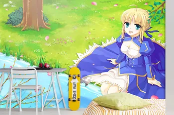 

[Self-Adhesive] 3D Fate Stay Night 372 Japan Anime Wall Paper mural Wall Print Decal Wall Murals Belly