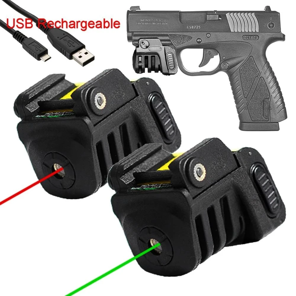 Rechargeable Tactical Pistol Mini Red Green Laser For Almost Glock 19 Colt 1911 Taurus G2c Handgun Compact Ls L8 Laser Pointer Lasers Aliexpress