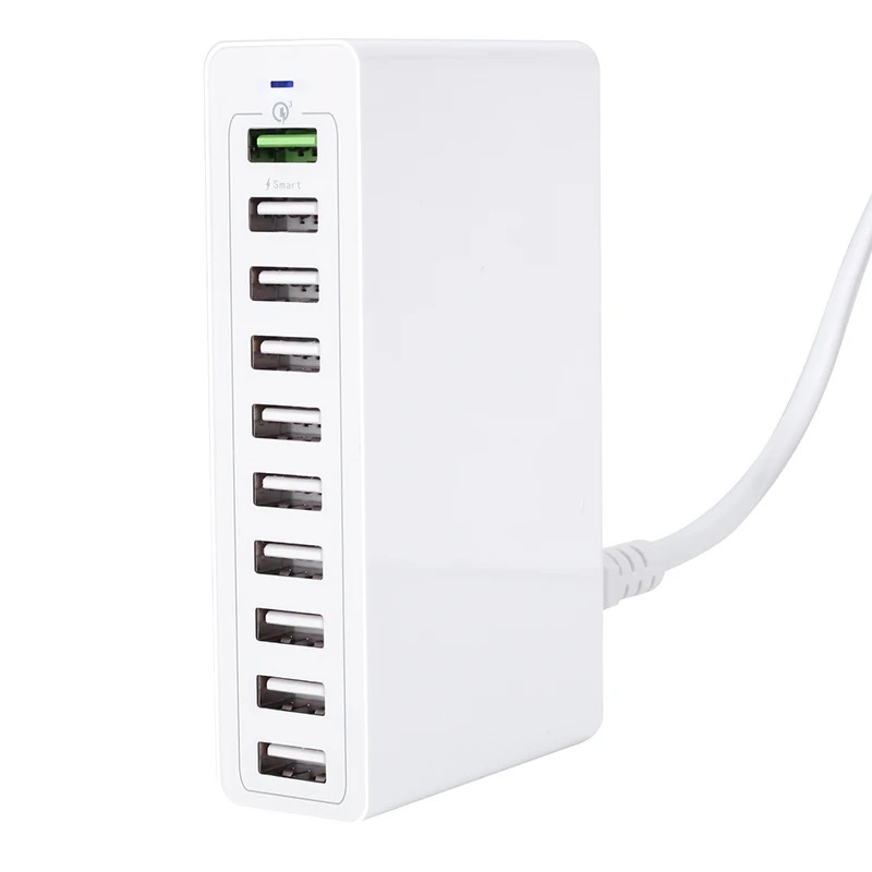 10 портов usb универсальное настенное зарядное устройство qc3.0 зарядное устройство адаптер умный мобильный телефон зарядное устройство для samsung s10 xiaomi mi9 быстрое зарядное устройство