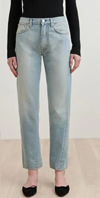 Light Blue Женские джинсы асимметричного кроя, винтажные прямые джинсы, женские джинсы, брюки - Цвет: Light Blue