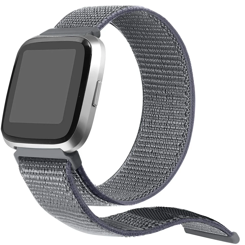 Тканый нейлоновый ремешок для спортивных часов ремешок для Fitbit Versa 2 сменный дышащий браслет с петлей на запястье ремень ремешок на холсте
