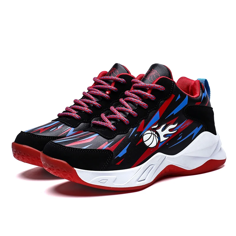 Детская Баскетбольная обувь, детские кроссовки для мальчиков, детская обувь в стиле ретро, детская баскетбольная спортивная Студенческая обувь