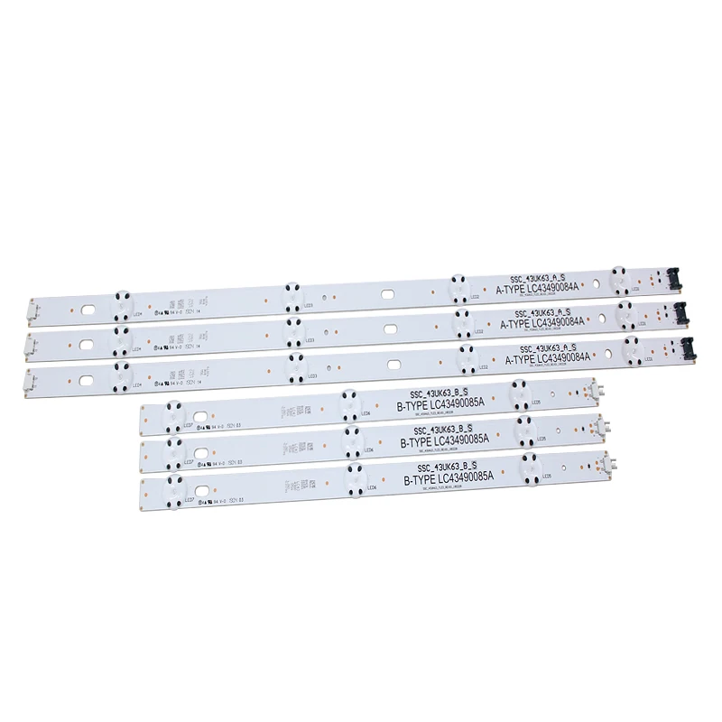 ο ŰƮ 6 PCS LED Ʈ Ʈ LG 43UJ6300 43uk6300pus LC43490087A LC43490088A LC43490077A LC43490078A SSC_43UJ63_A