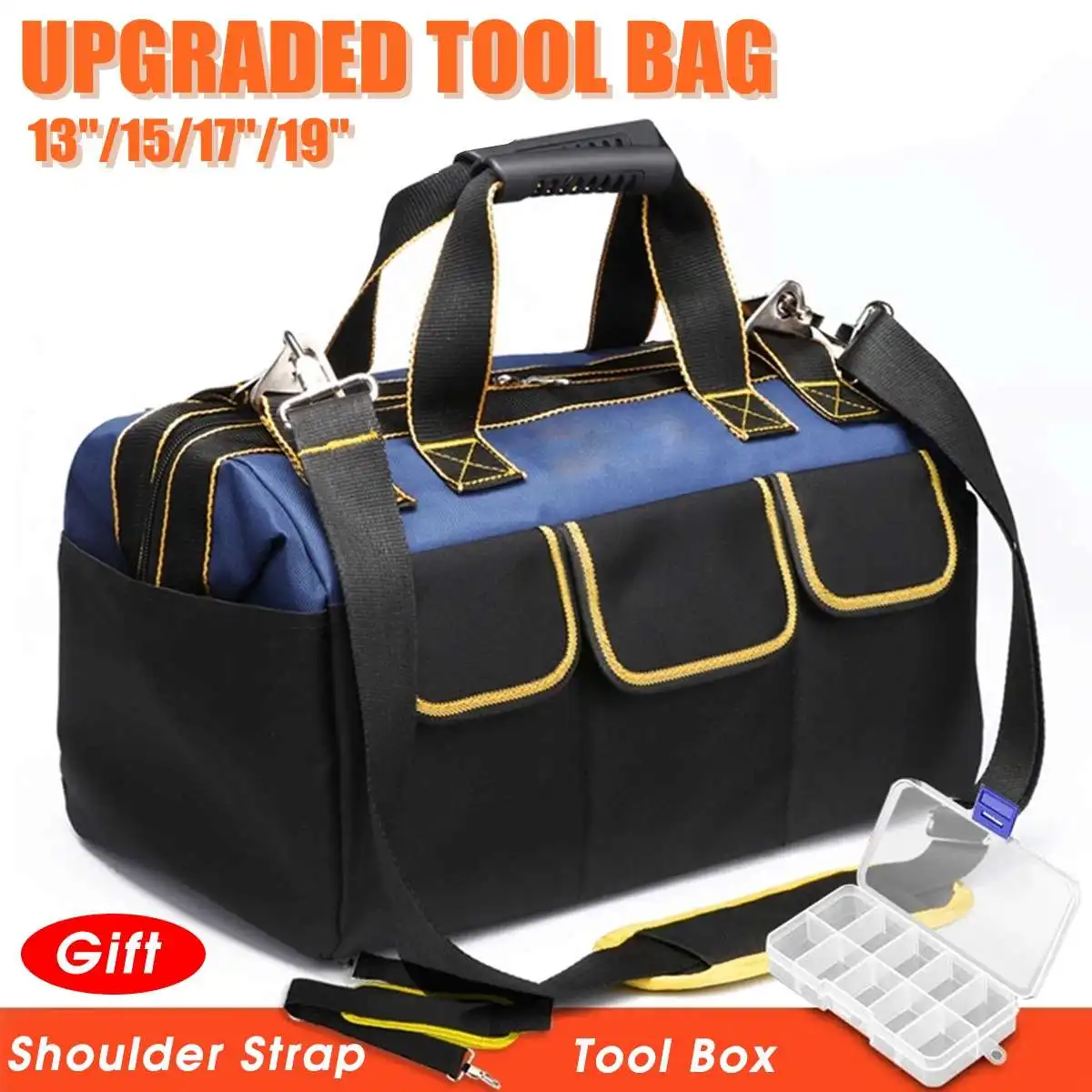 

Portable Tool Bag Electrician Toolbag 1680D Oxford-cloth Waterproof Thicking Tool Bag Multifunction Repair Work Pocket