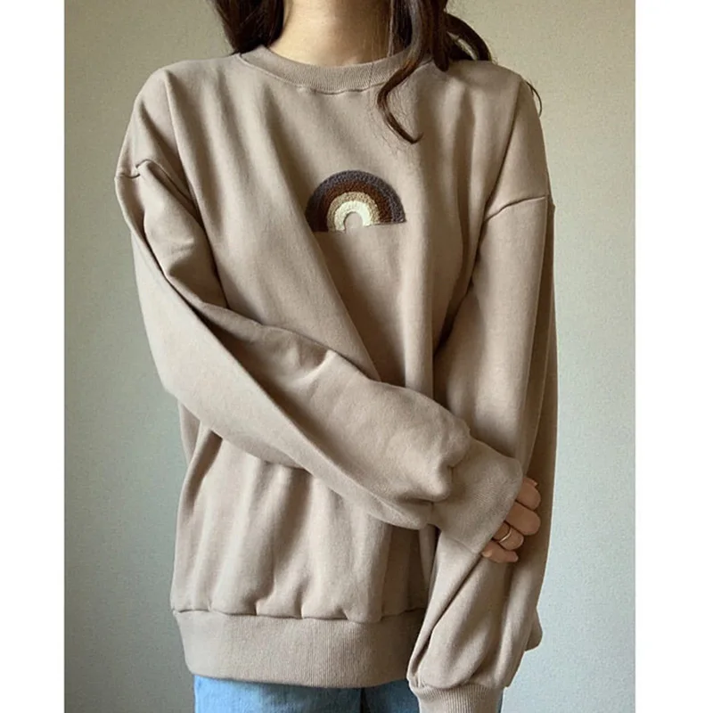 Rainbow Hoodies Mother And Daughter Casual Sweatshirts