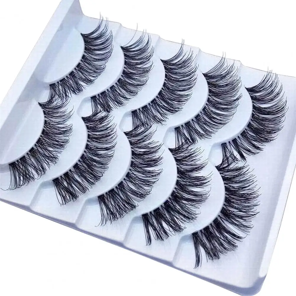 

5 Pairs Beautiful False Eyelashes Attractive Comfortable Natural Look Eye Makeup Natural False Eyelashes
