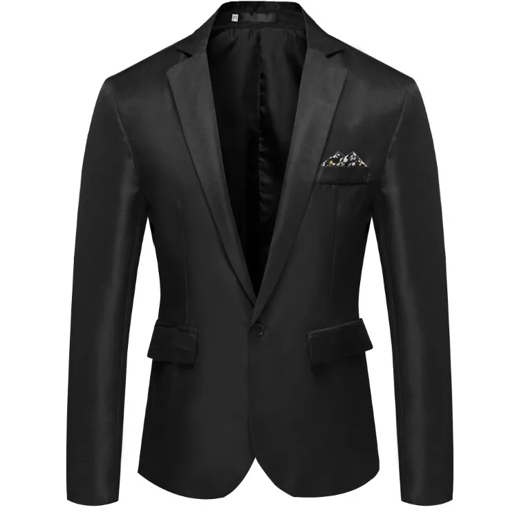 Men Suit Blazer Jacket Charm Men's Casual Slim Fit One Button Suit Blazer Wedding Dress Terno Masculino Coat Jacket Tops Men