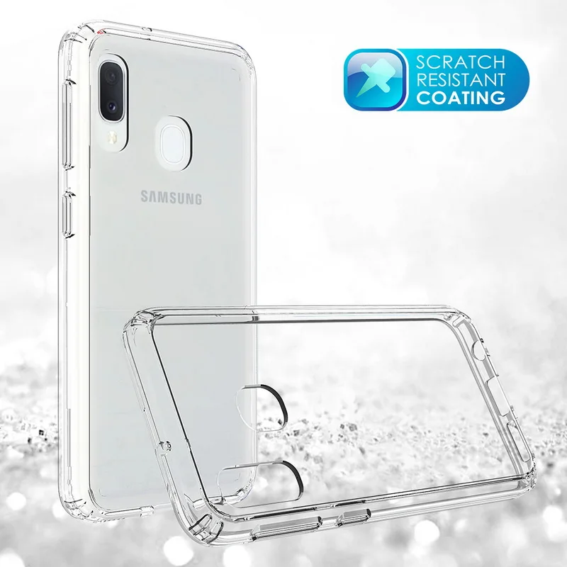 Для samsung A20e чехол Кристальный Гибридный Бампер прозрачная твердая акриловая задняя крышка для samsung Galaxy A20e чехол для телефона s Coque A 20E A20 E
