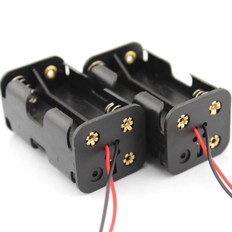 MasterFire 500 шт./лот черный пластиковый 6 в AA держатель для батарей 4 x коробка хранения