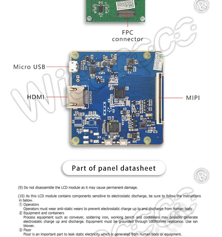 6 дюймов 50 pin 2k 2560*1440 частота обновления hdmi к mipi плата с интерфейсом mipi для DIY проектора/vr очки