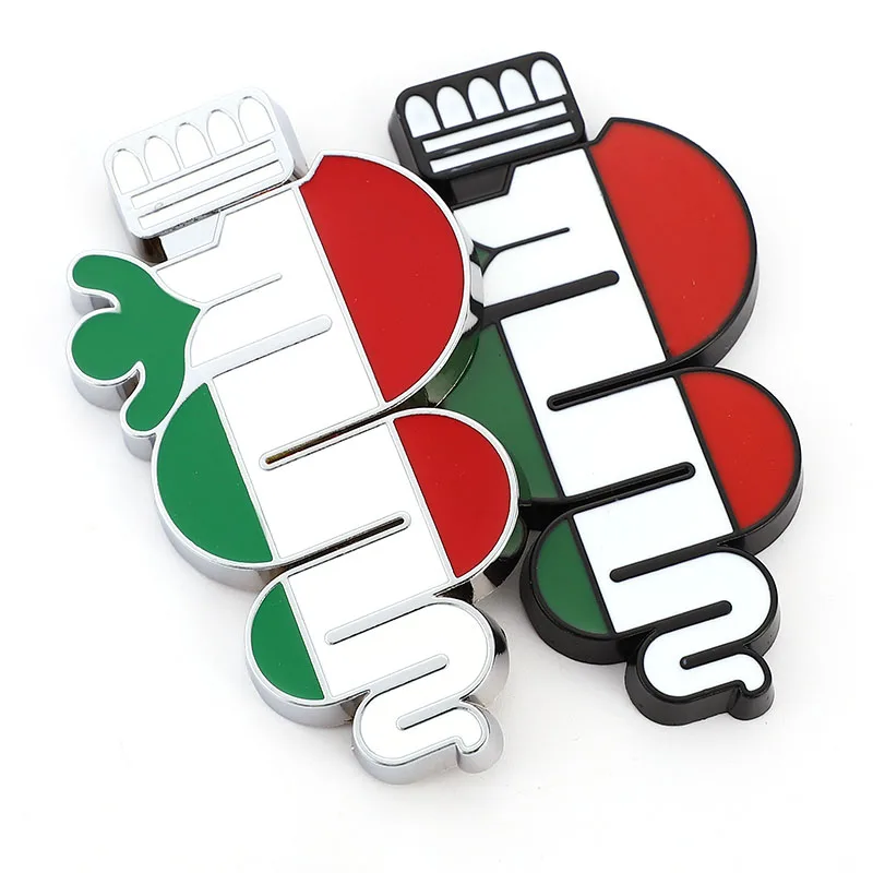 Car Side Emblem Front Grille Badge Car Rear Trunk Logo Sticker,For Alfa Romeo Giulietta Giulia Mito GT 147 156 159 166 166 Stelvio