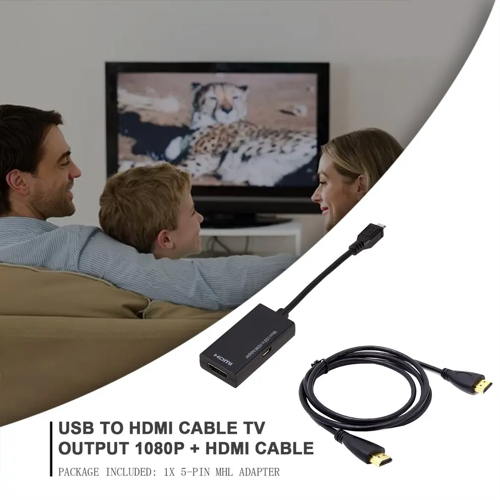 Micro USB к HDMI Кабель-адаптер для мужчин и женщин 1080P HD для MHL устройства Адаптеры HDTV для samsung для huawei