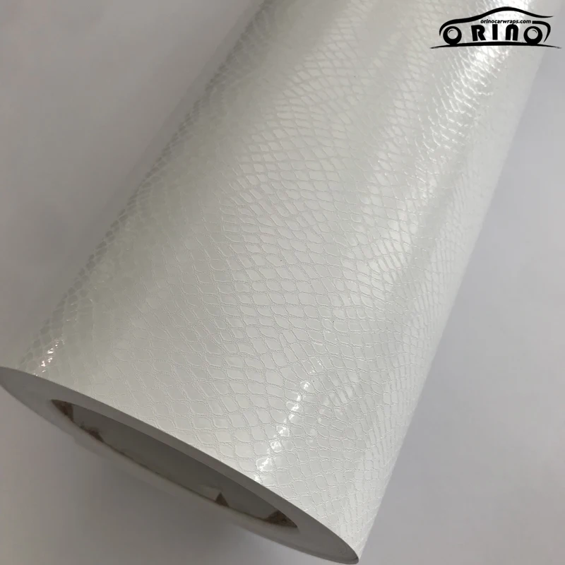 White Snake Skin Vinyl Wrap Sticker-4