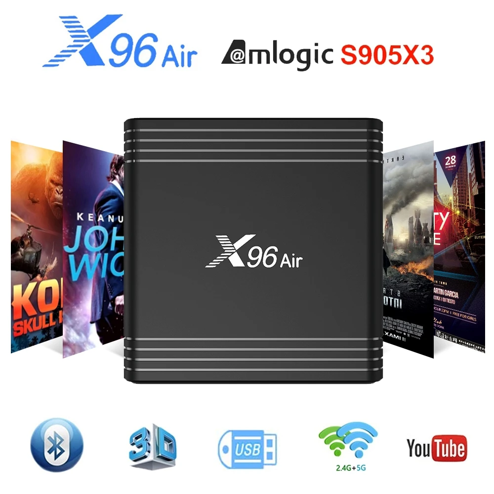 

X96 Air Amlogic S905X3 Android 9.0 TV BOX 4GB RAM 32GB 64GB ROM wifi Media Player 2GB 16GB X96Air 4K 8K Smart Set Top Box