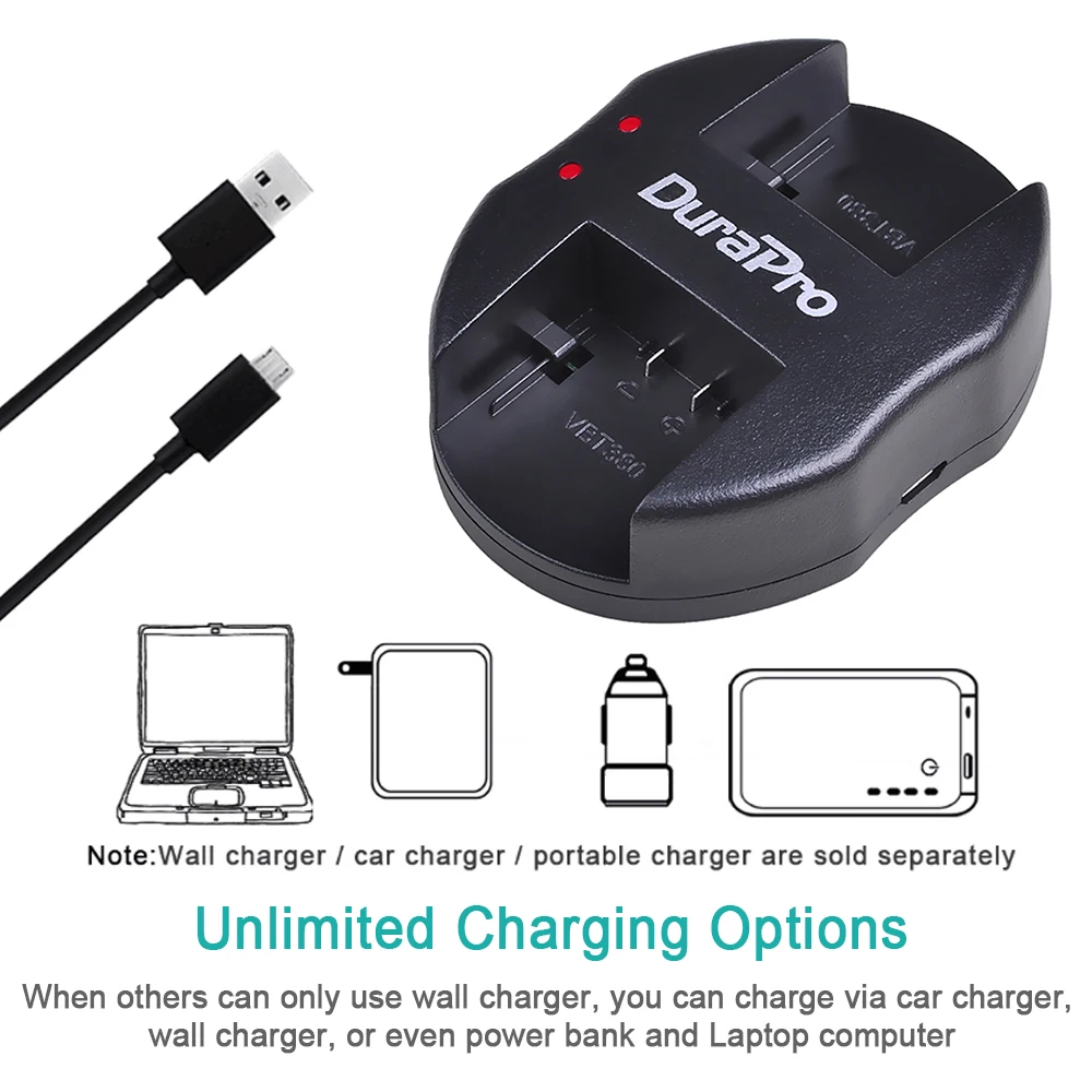 2 шт. VW VBT190 VBT380 батарея камеры + USB двойное зарядное устройство для Panasonic HC V180GK V160GK