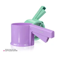 Мукопросеиватель с портативным механизмом порошковый мешалка для выпечки кондитерских изделий Tool-1pcs