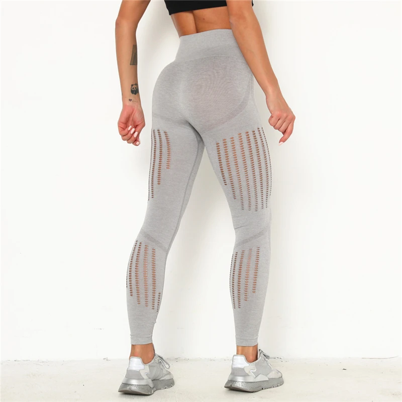 Hollow Seamless Sport Leggings Women 