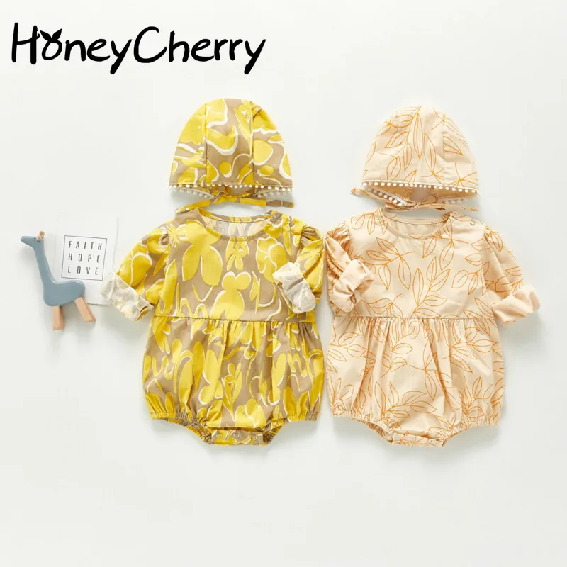 

Autumn New Baby's Long-Sleeved Rompers Baby Western Style Triangular One-Piece Suit little girls clothing