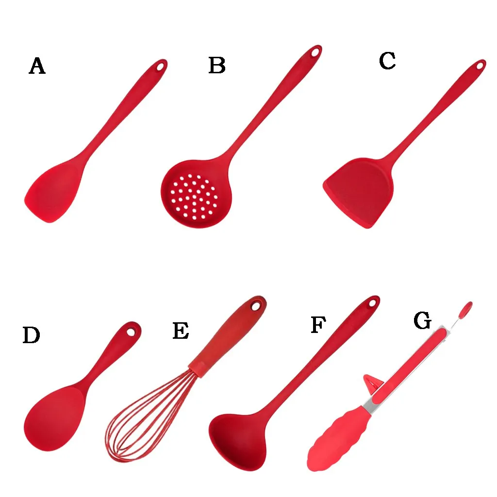 1 шт. набор силиконовых кухонных принадлежностей с антипригарным шпателем лопата с деревянной ручкой набор кухонных инструментов с ящиком для хранения кухонные инструменты