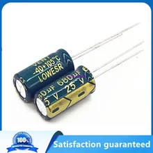 

200pcs/lot Q01 25V 680UF Low ESR/Impedance high frequency aluminum electrolytic capacitor size 8*16 680UF25V 20%