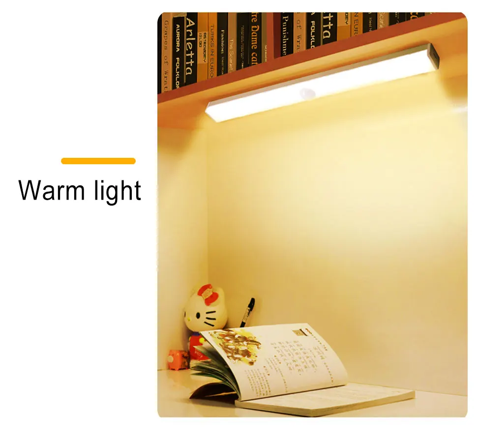 childrens night lights PIR Motion Sensor LED Cabinet Light Dimmable Night Lights USB Rechargeable 6/10/20/36/60 LEDs Closet Lamp For Kitchen  Wardrobe star night light