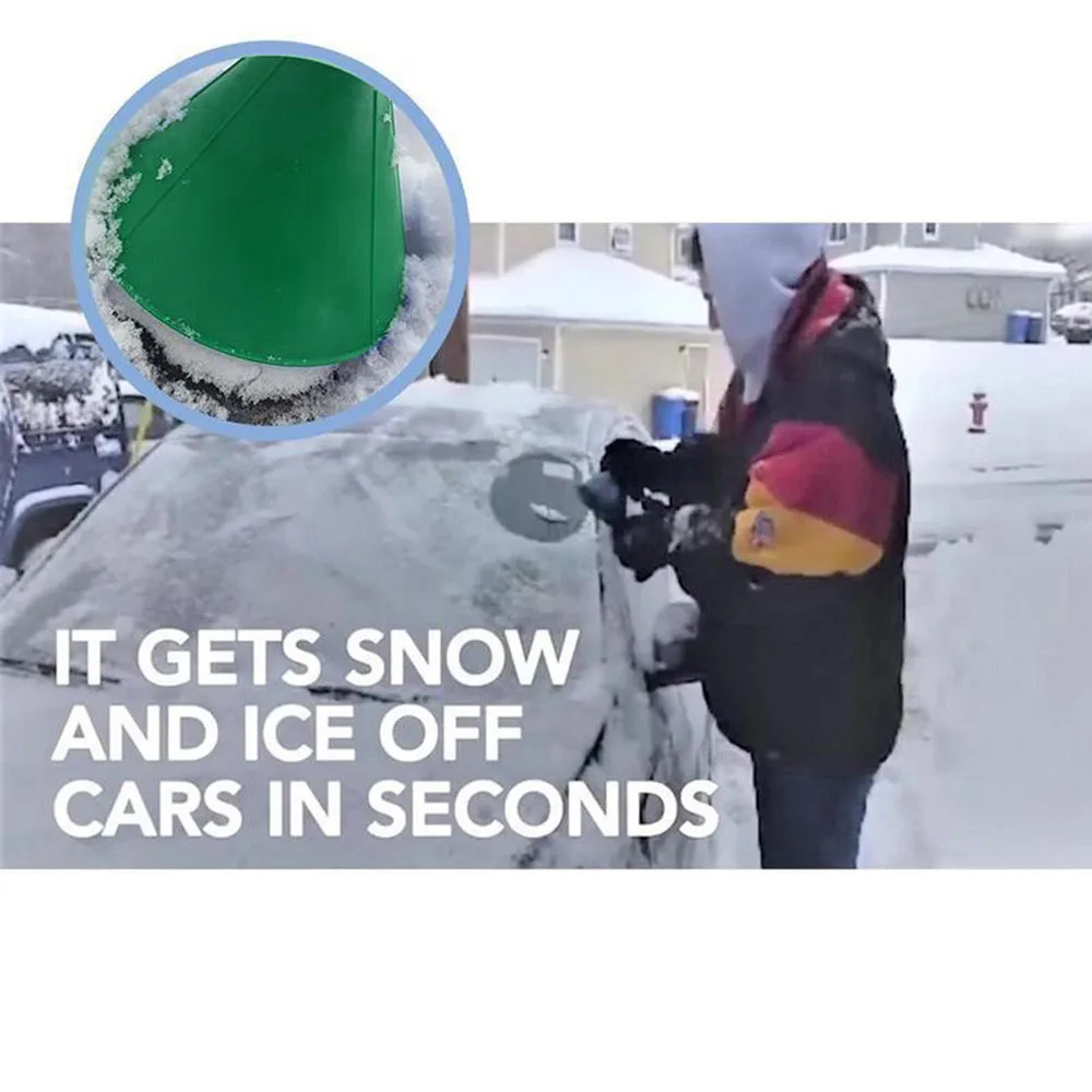 Автомобильный магический конусный скребок для льда, волшебный автомобильный инструмент для очистки стекла, скребок, воронка, авто для удаления снега на лобовое стекло, автомобиль