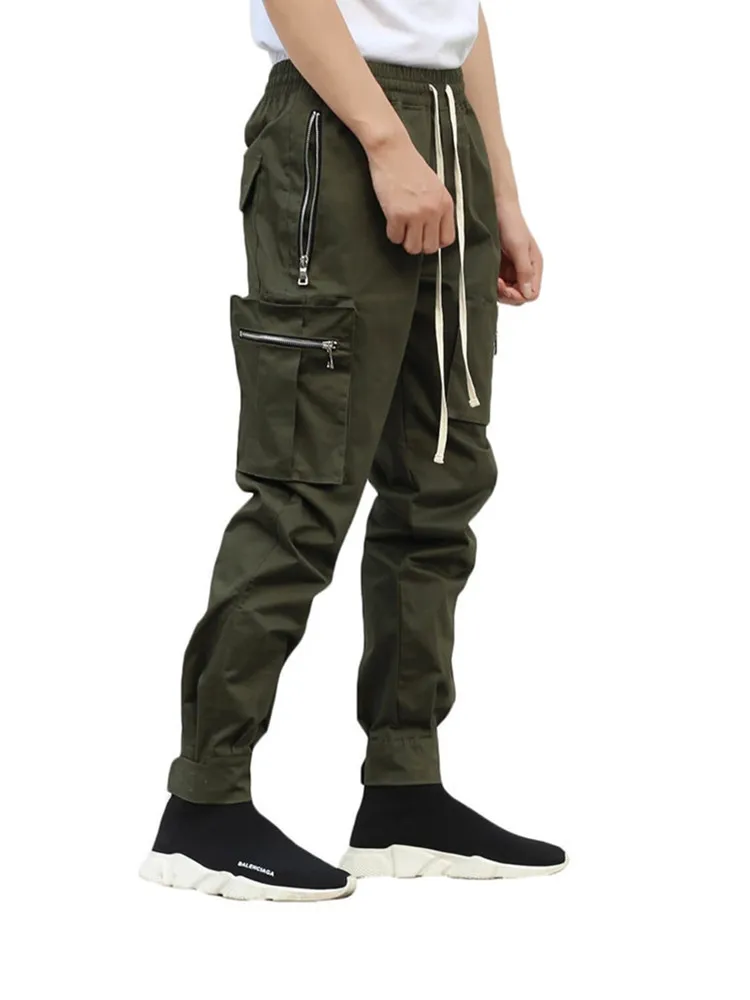 New style trends brand men loose sweatpants Han edition youth ins Harem Pants Beam Foot rope Male zipper pockets trousers