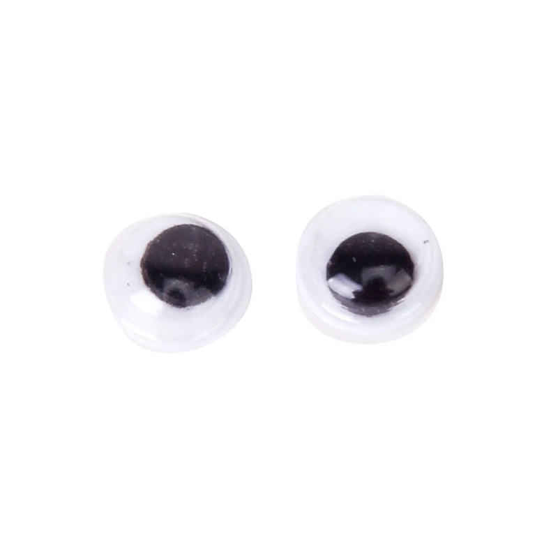 Горячее предложение 3с-100 шт Круглые движущиеся подвижные Wiggly Wiggle Craft Eyes клей на стикер 10 мм