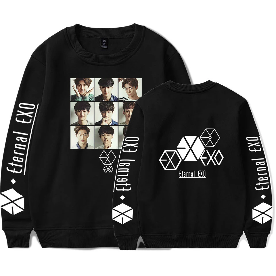 EXO PLANET#5 свитшоты женские новые толстовки с принтом пуловер с капюшоном плюс размер EXO PLANET#5 толстовки с капюшоном