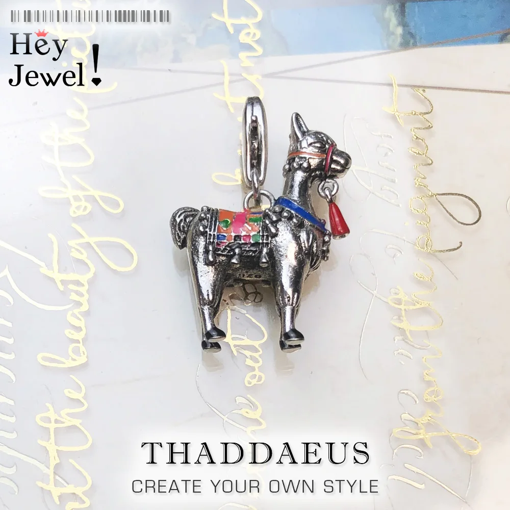 Альпака ламы Подвески 925 стерлингового серебра кулоны из нержавеющей стали