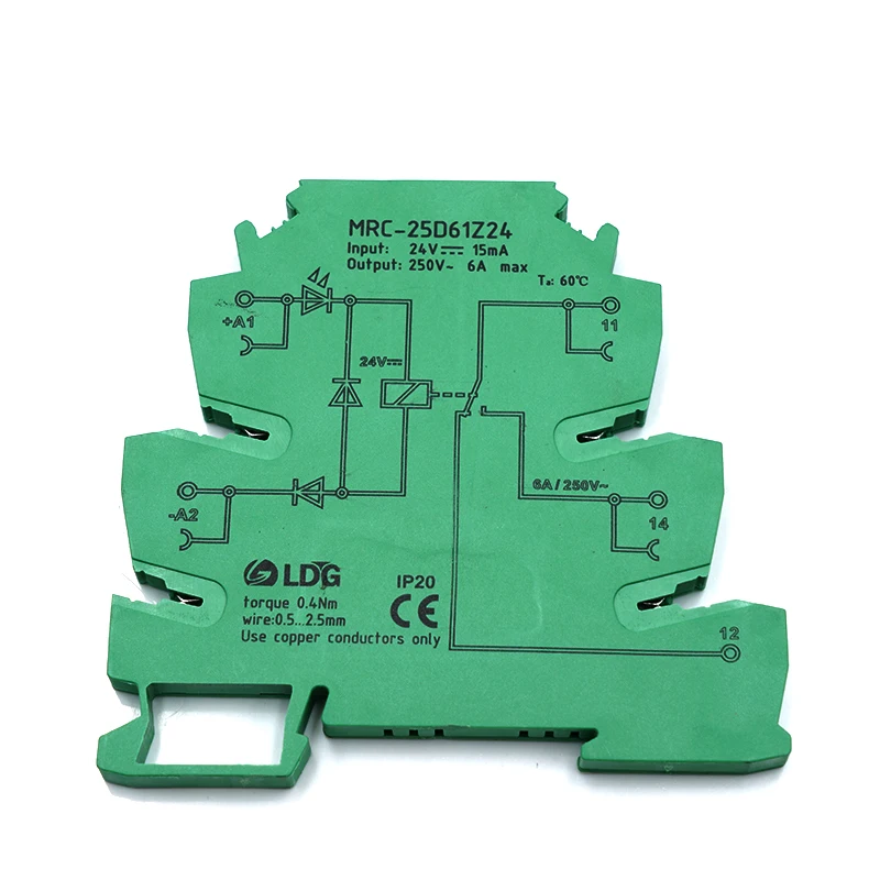 120VAC/110VDC 230VAC/220VC релейный модуль DIN рейка ПЛК интерфейсная плата 6A 250AC/DC