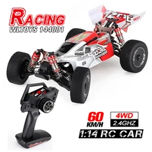 Wltoys 144001 1:14 RC auto 2.4G 4WD Radio Controllo Auto Ad Alta Velocità di 60km/h Da Corsa Crawler RC Auto Del Veicolo modelli con la Scatola Originale